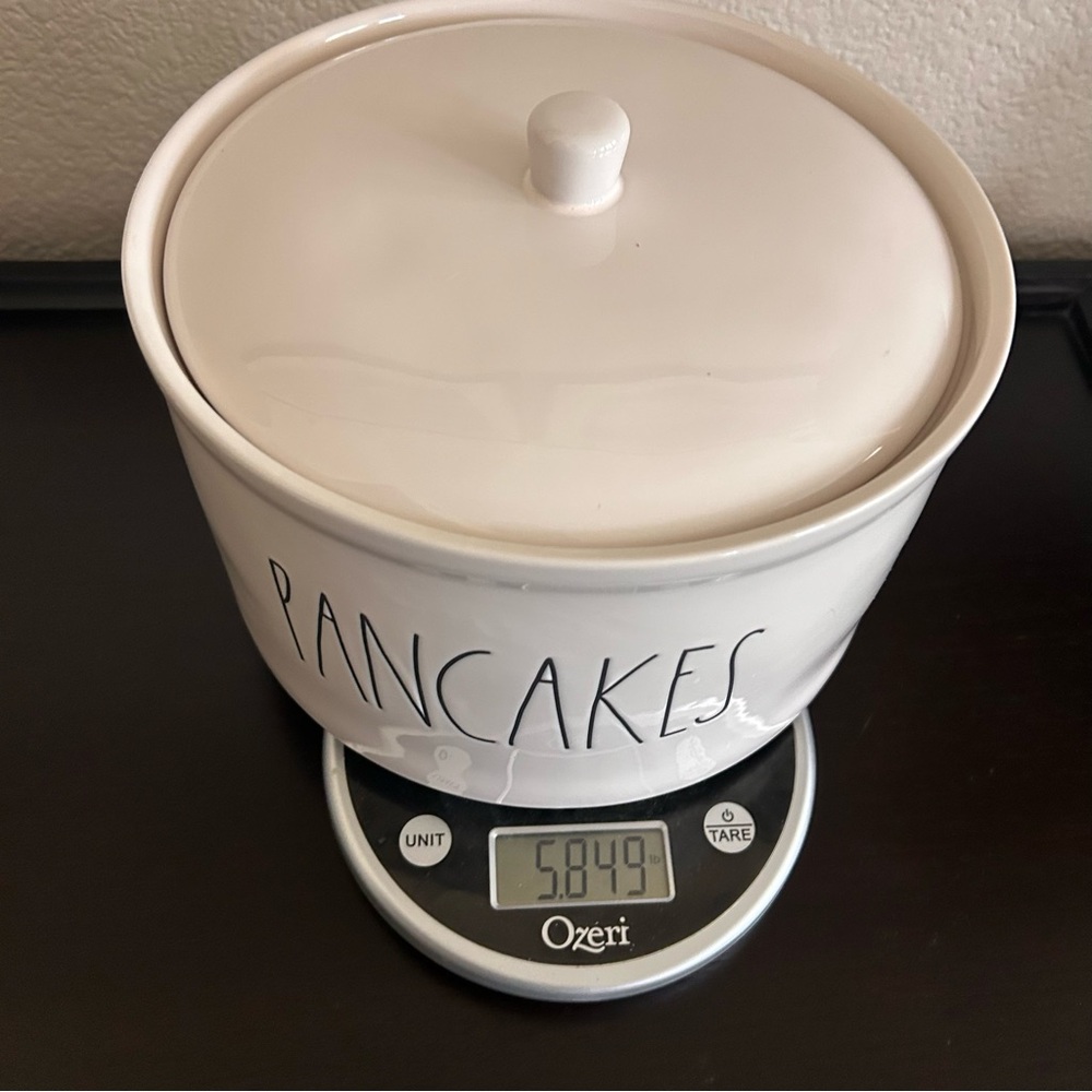 Rae Dunn by Magenta "PANCAKES" ceramic warmer ivory color - Picture 10 of 10